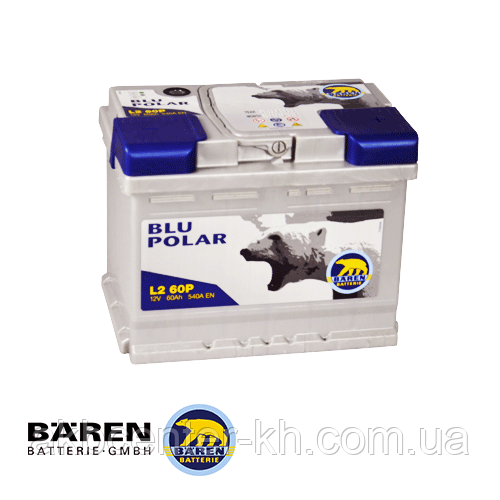 Автомобільні акумулятори BAREN BLU POLAR 6СТ-60 Аз 540А L