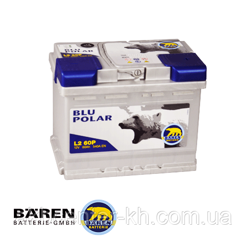 Автомобільні акумулятори BAREN BLU POLAR 6СТ-60 Аз 540А R