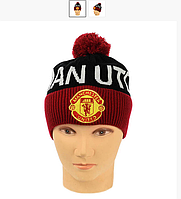 Вязаная спортивная шапка "Manchester United", флис, р.р 54-58