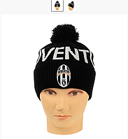 Вязаная спортивная шапка "Juventus", флис, р.р 54-58