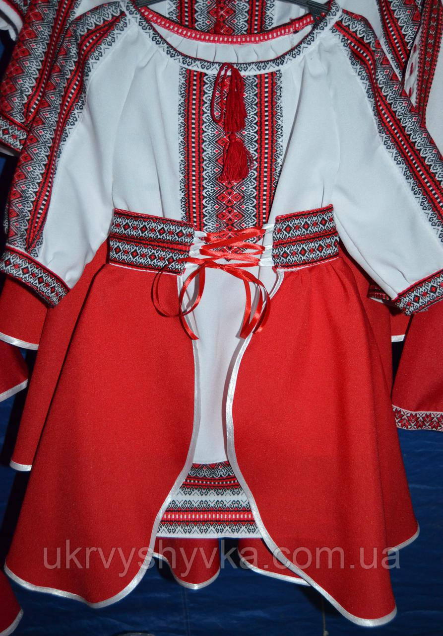 Комплект вишитий з плахтою "Рада" червоний