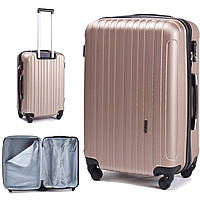 Чемодан дорожній WINGS 2011 модель DUBAI з пластику ABS Plus великий шампань