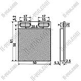 Рефлектор, 50x61мм, мала призма, відбивач для оптичного датчика, фото 2
