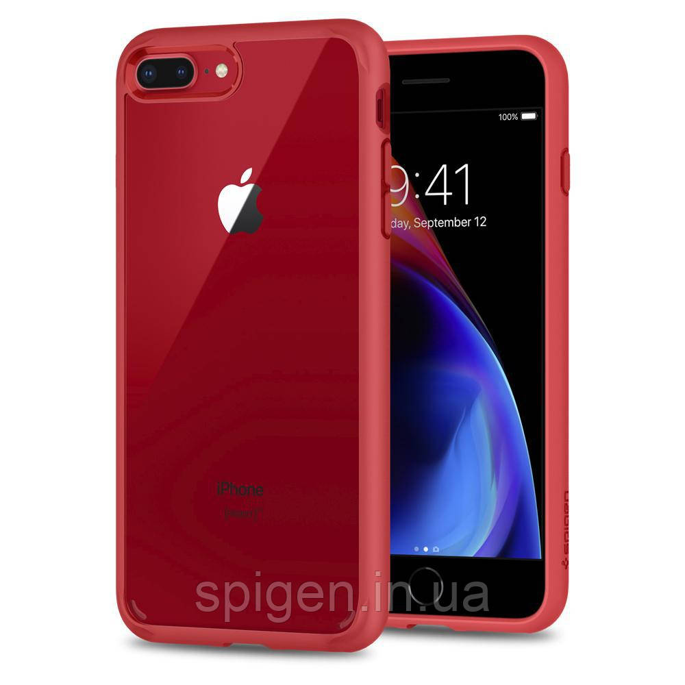 Чохол Spigen для iPhone 8 Plus Hybrid Ultra 2, Red