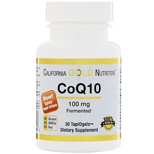 Коензим Q10, 100 мг, 30 вегетаріанських капсул California Gold Nutrition