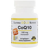Коэнзим Q10, 100 мг, 30 вегетарианских капсул California Gold Nutrition