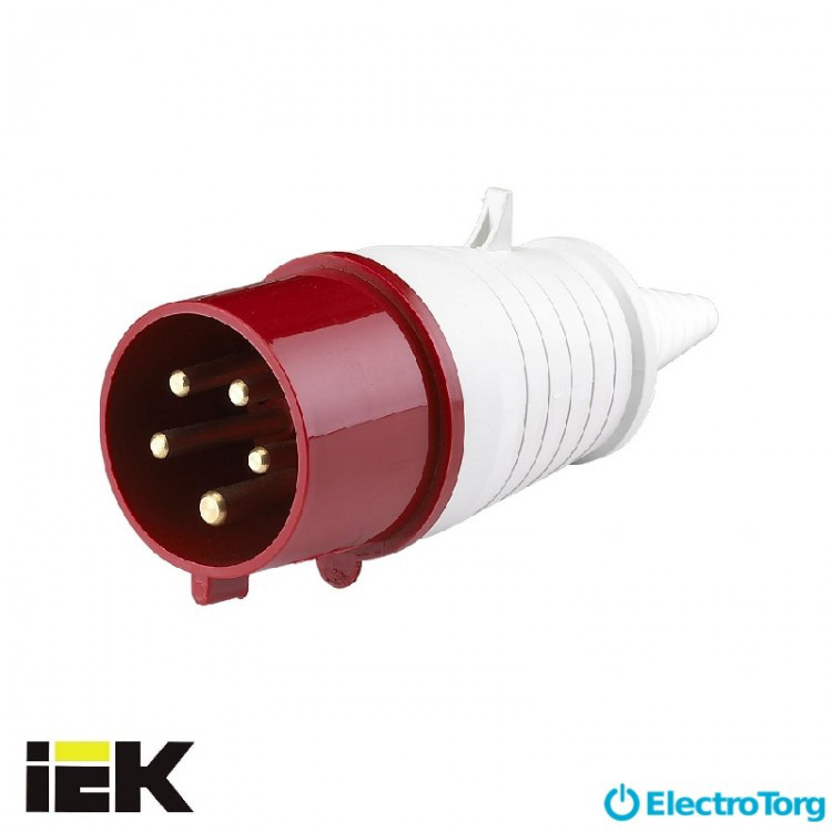 Вилка 025 3Р+PЕ+N 32А 380В IP44 ИЭК(IEK), цена 143.70 грн — Prom.ua (ID ...
