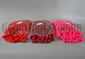 Фетрові оксамитові помпони однотонні 2,0 см/E500 шт.