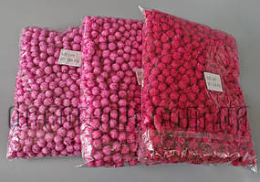 Помпони однотонні з блискітками для декору 1,5 см 1000 шт.