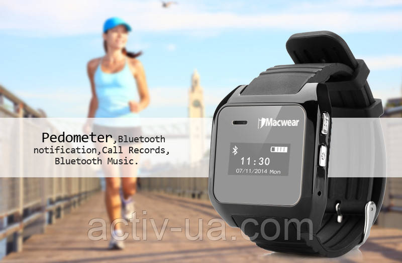 Смартгодинник iMacwear Bluetooth — крокомір, SMS, синхронізація з телефонною книгою, відповідати на дзвінки.