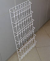 Торгова стійка для поліграфічної продукції навісна кошикова 6 рядів по 4 комірки
