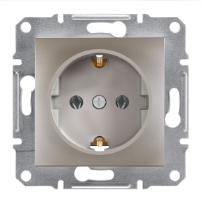 Розетка з заземленням Бронза Asfora Schneider Electric EPH2900169, фото 1