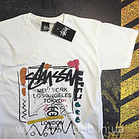 Футболка Stussy белая Бирки Наши фото XS