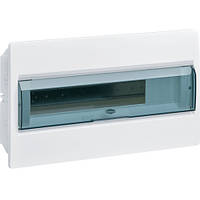 Щит вбудований Hager Cosmos на 18 модулів із прозорими дверцятами (VR118TD)