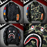 Чоловічий бомбер куртка Bape хакі Київ, фото 4