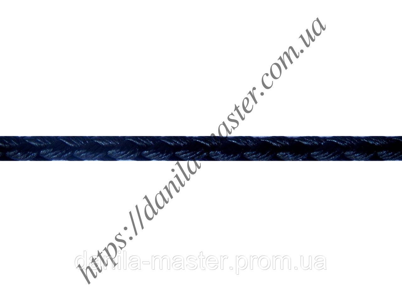 Шнур нейлоново-шовковий чорний плетений Milan 2016 (d=4,0 мм)