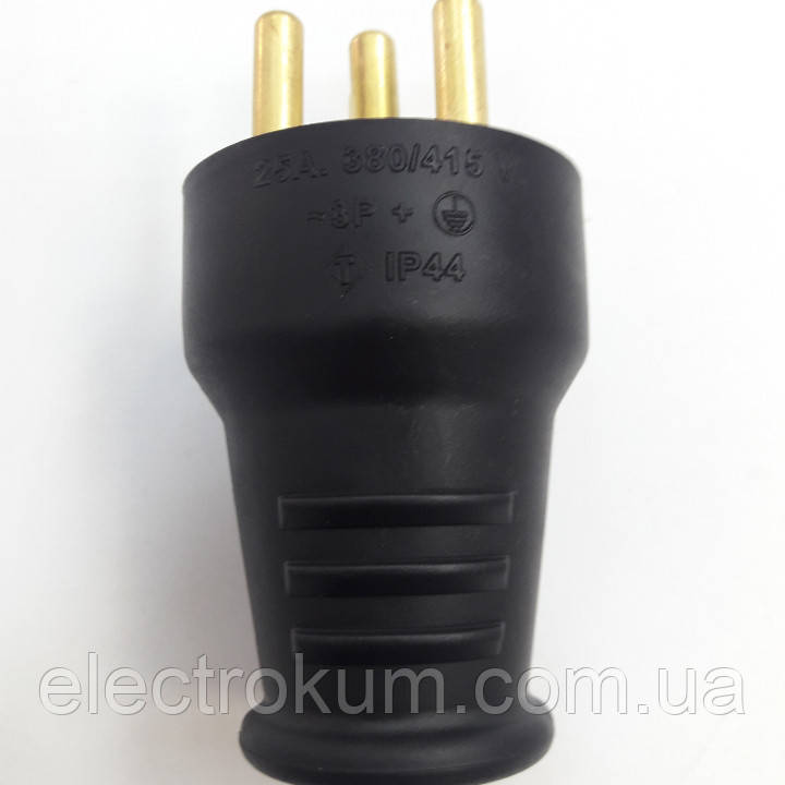 Вилка силовая 3-х фазная 25А (3Р+Е) Bemis каучук: продажа, цена в ...