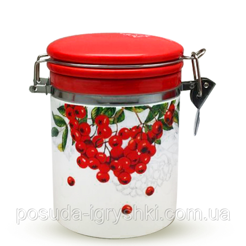 Ємність для сипучих продуктів 0,75 л 'Червона Калина' (d-9,5 см, h-11)