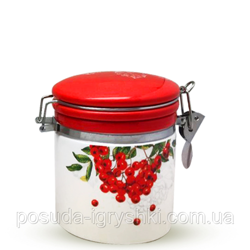 Ємність для сипучих продуктів 0,5 л 'Червона Калина' (h-10см, d-9,5 см)