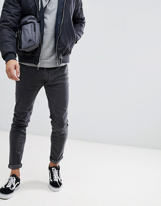 Джинси D-Struct - Gray Skinny Jeans PTH (чоловічі вузькі сірі джинси)