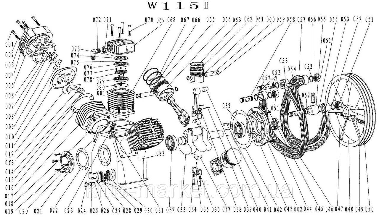 Запчастини до поршневого блоку W-115