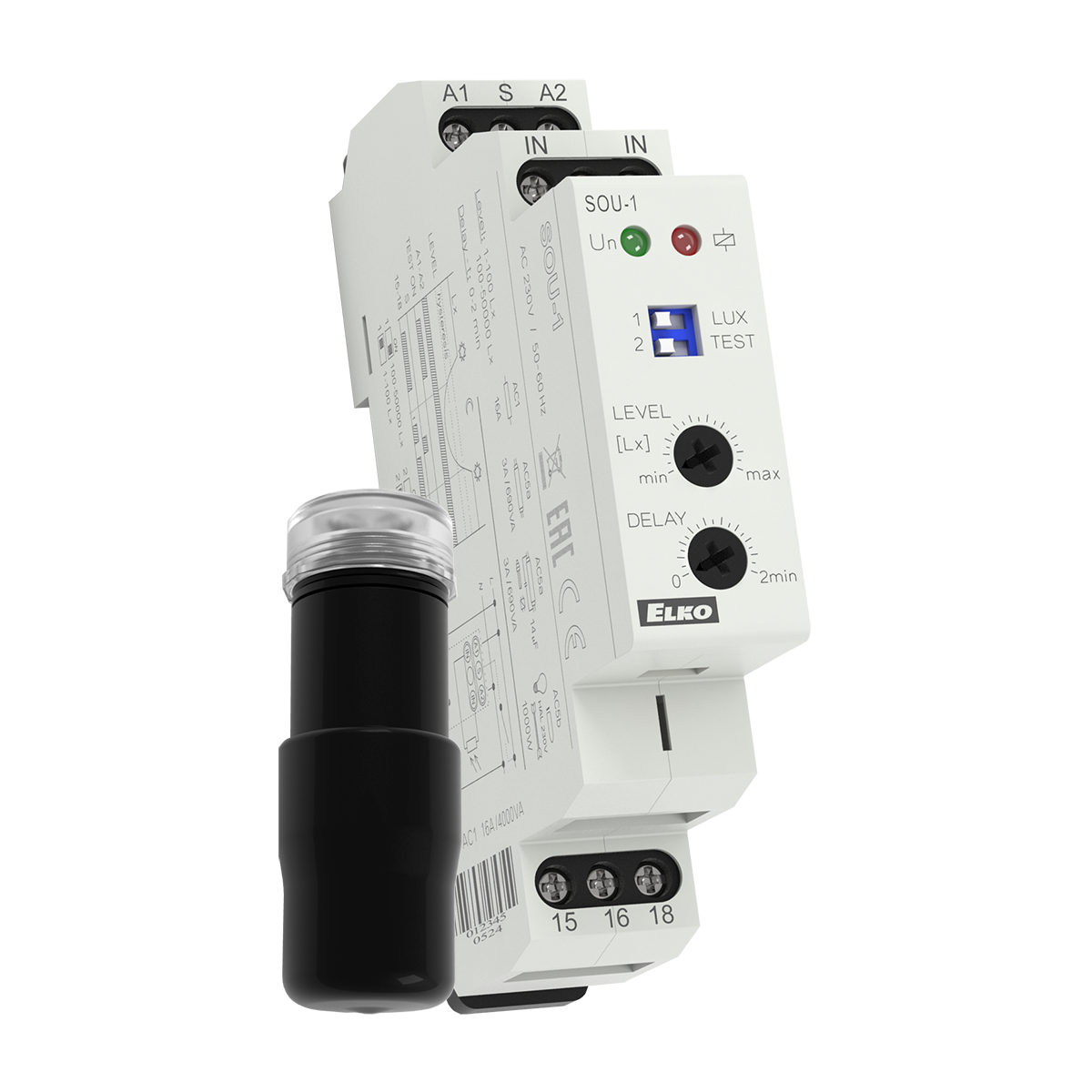 SOU-1/UNI(12-240V) Сутінковий контактор з датчиком