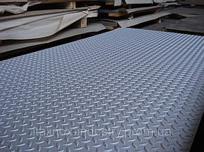 Нержавіючий лист 4,0 Х 1250 Х 2500 рифлений MAN