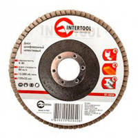 Диск шлифовальный лепестковый 125x22 мм зерно K40 INTERTOOL BT-0204