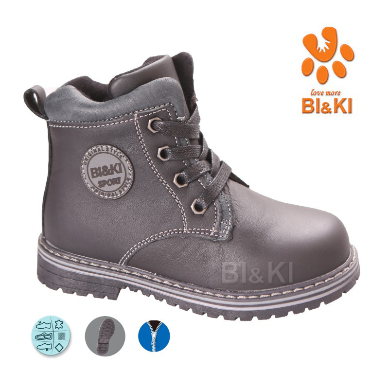 Черевики BIKI 3953С ШКІРА black 29р