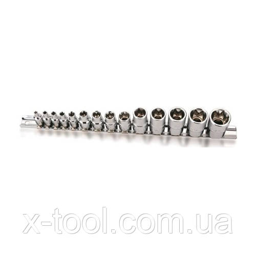 Набір головок TORX 1/4"-1/2" E4-E24 14ед.(зірка Давида) Toptul GAAR1402 (Тайвань)