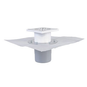 Трап STYRON с надставкой и решеткой из нержавеющей стали 150х150мм вертикальный выпуск