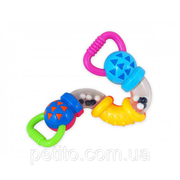 Яскраве дитяче брязкальце baby mix у вигляді зигзага, фото 1