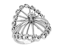 Кольцо женское серебряное Diamond