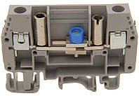 Клемa модульна вимірювальна MRK-10 з двома тестовими гніздами на Din-рейку, переріз 10 мм2