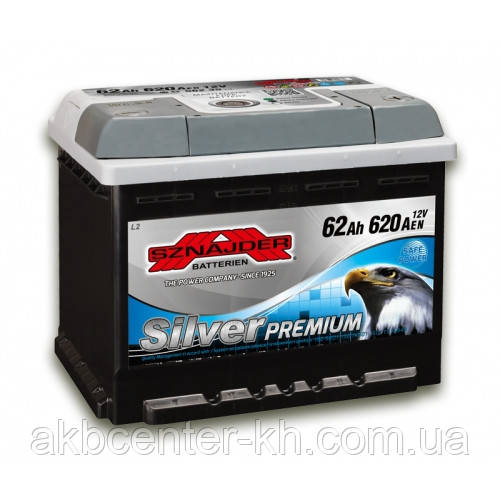 Автомобільний акумулятор SZNAJDER Silver Premium 6СТ- 62Aз 620A R