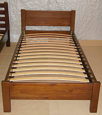 Напівторне ліжко для спальні з масиву натурального дерева "Економ" від виробника, фото 3