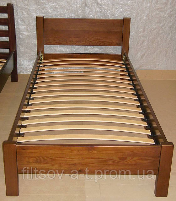 Полуторная кровать для спальни из массива натурального дерева "Эконом" от производителя - фото 5 - id-p61294554