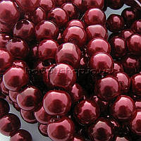 Перли керамічні 6 мм бордо (130-150 шт.)