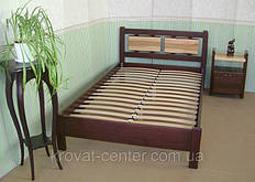 Дерев'яне напівторне ліжко для спальні від виробника "Магія Дерева"