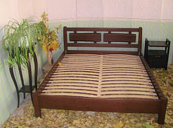 Дерев'яне напівторне ліжко для спальні від виробника "Магія Дерева", фото 2