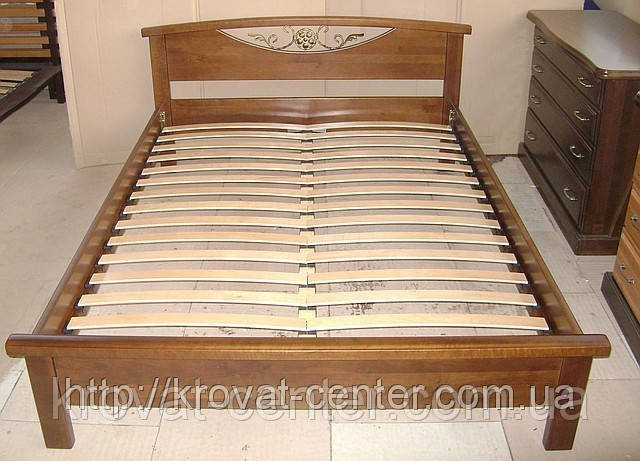 Кровать полуторная деревянная для спальни из массива натурального дерева "Фантазия" от производителя - фото 7 - id-p61295982