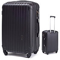 Чемодан дорожній WINGS 2011 модель DUBAI з пластику ABS Plus середній чорний