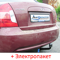 Фаркоп - Hyundai Accent (MC/MCT) Седан / Хэтчбек (2006-2010) сварной усиленный