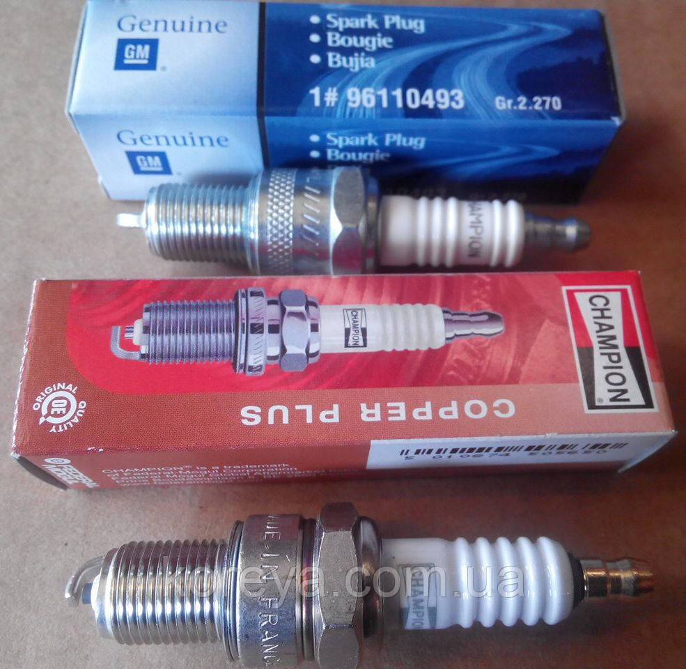 Свеча зажигания (1 шт) Сенс, Ланос, Авео 1.5 GM RN9YC 96110493, цена ...