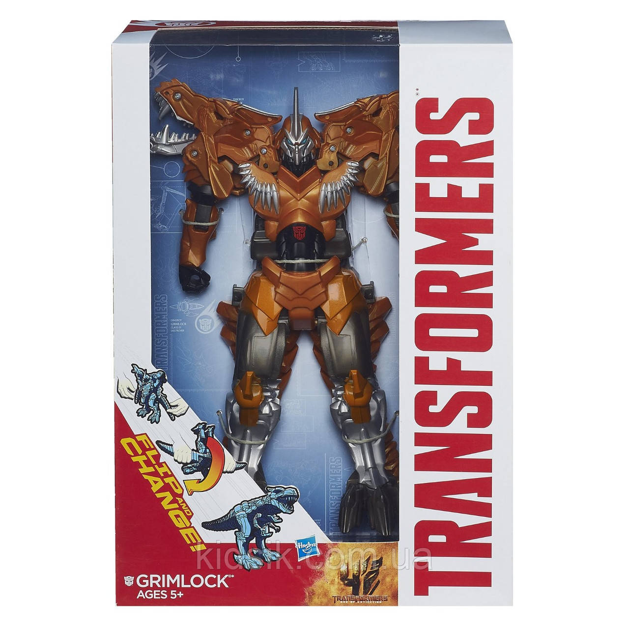 Transformers Age of Extinction Flip and Change Grimlock Figure. Трансформери 4: Грімлок.