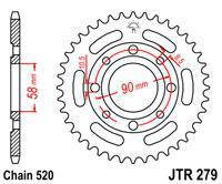 Мотозвезда JT задня під ланцюг 520 на 35 зубів JTR279.32 GEON Daytona/GEON Nac HONDA VT / NV, фото 4