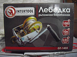 Барабанна лебідка ручна 1000 кг Intertool GT1455, фото 4