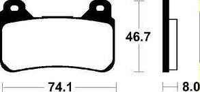 Гальмівні колодки SBS 809HS для HONDA CBR 1000 RR/HONDA VFR 800/CBR 600 RR (FDB2181/BR 899/MCB755), фото 4