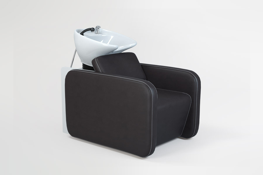 Мойка парикмахерская Ванесса керамика нью-йорк экокожа черная (Frizel TM)