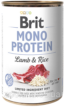 100053/5352 Brit Mono Protein Lamb & Rice з ягням і рисом, 5+1 шт.